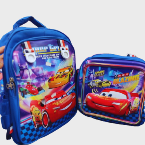 Ensemble Sac à Dos + Panier – Voitures de Course 3D