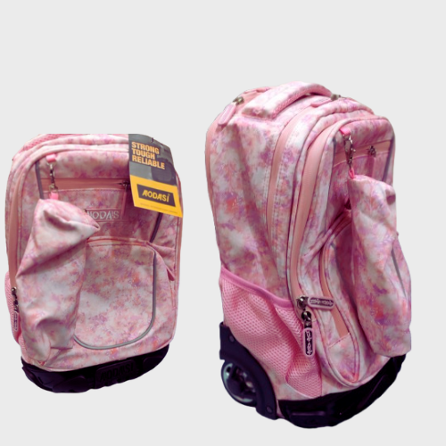 Pack cartable Trolley Aodasi 16" – 3 Pièces (rose)